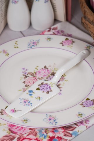 Porcelain cake server Flora 23 cm Isabelle Rose