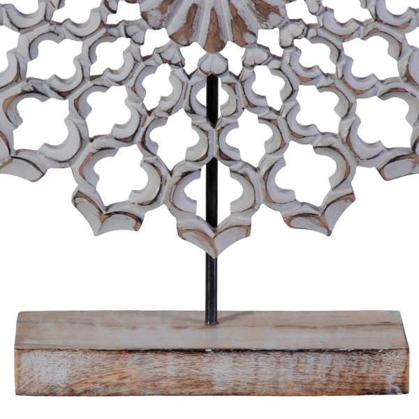 Figura decorativa 40 x 8 x 49 cm Bianco naturale