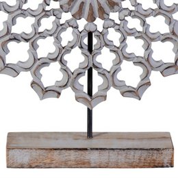 Figura decorativa 40 x 8 x 49 cm Bianco naturale