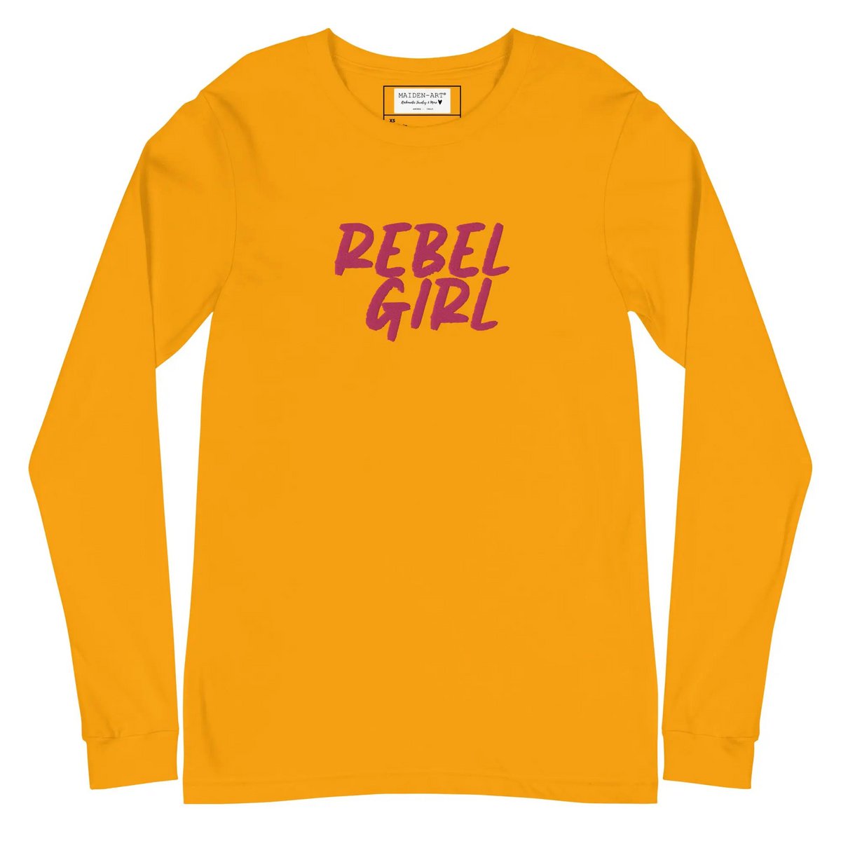 Rebel Girl Unisex T-shirt met lange mouwen en BORDUURSEL
