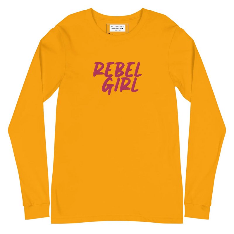 Koszulka Rebel Girl unisex z długim rękawem i haftem