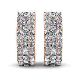 Boucles d'oreilles Olena - Or RosÃ© et Cristal