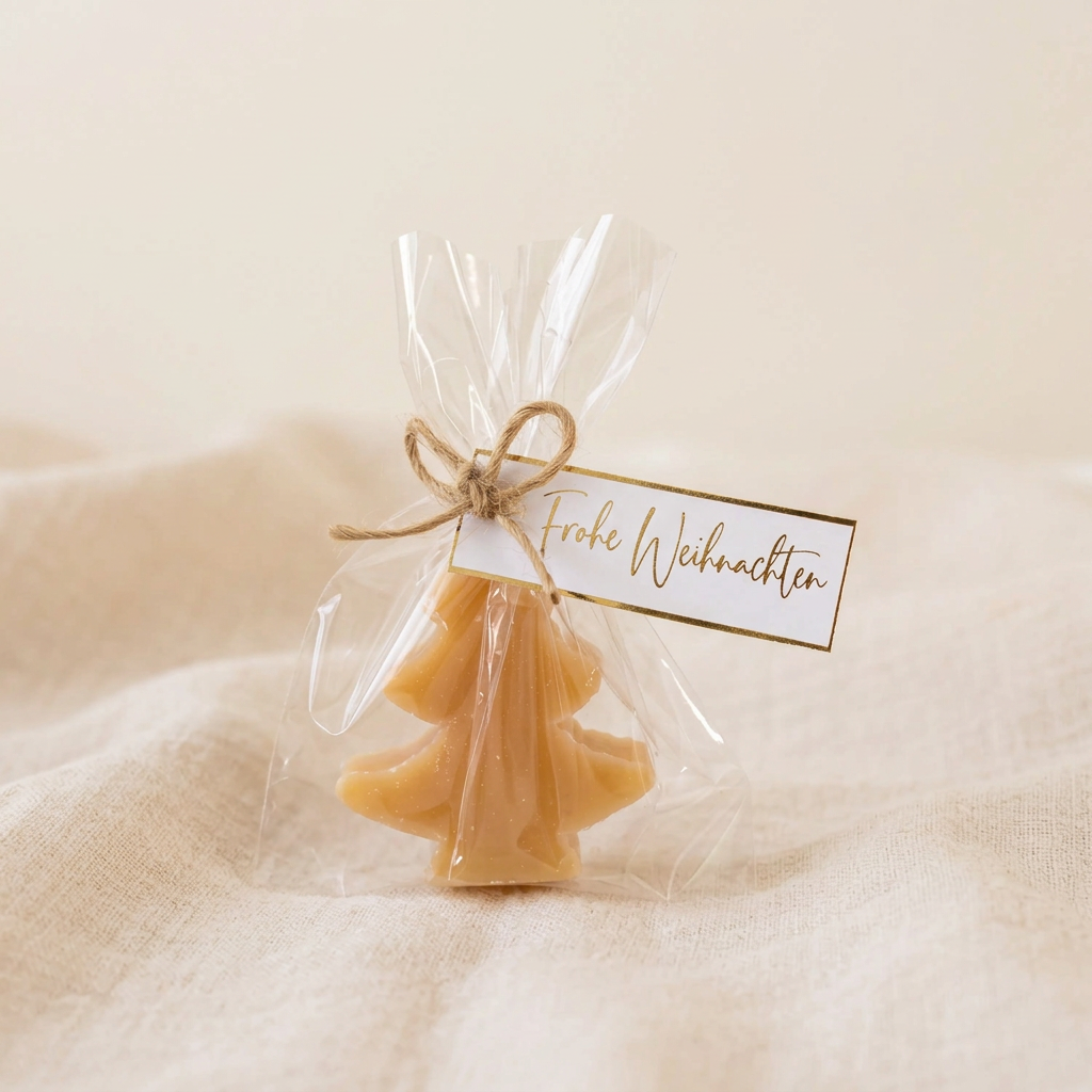 Christmas soap Christmas tree “Merry Christmas” – pine | Guest gift & employee gift
