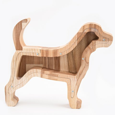 Spaarvarken, Houten spaarvarken Hond