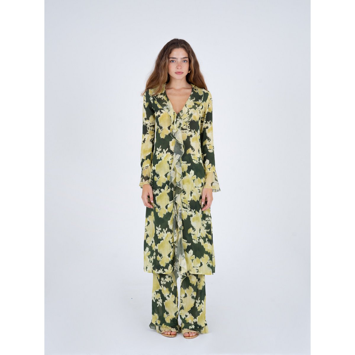 Lime Lagoon Flower Print Pants