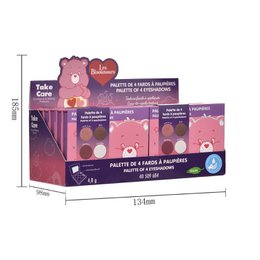 Care Bears Palette med 4 øjenskygger + børste og spejl