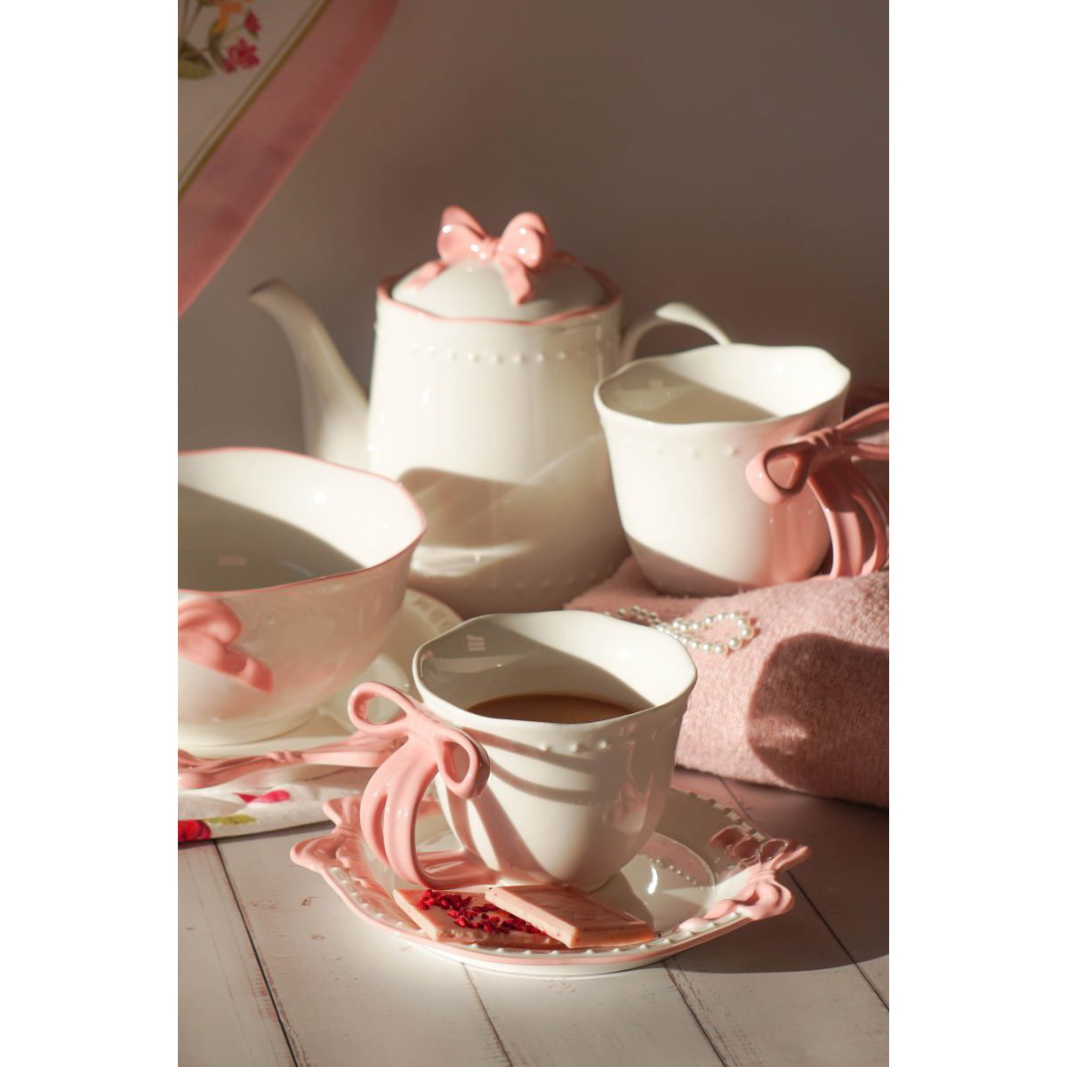 Ciotola Ribbon Grace rosa 15,5 cm Isabelle Rose