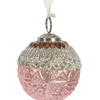 Glass ball beads pink