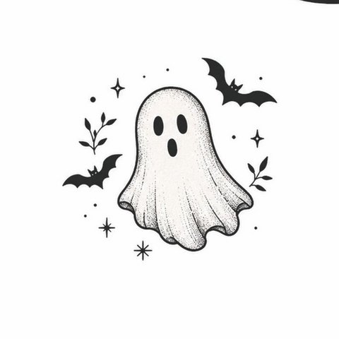 Temporary tattoo: the Halloween ghost x5