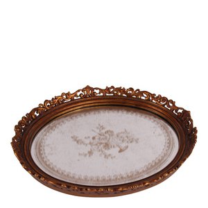Tablett Oval 38,5 cm – Gold – Harz