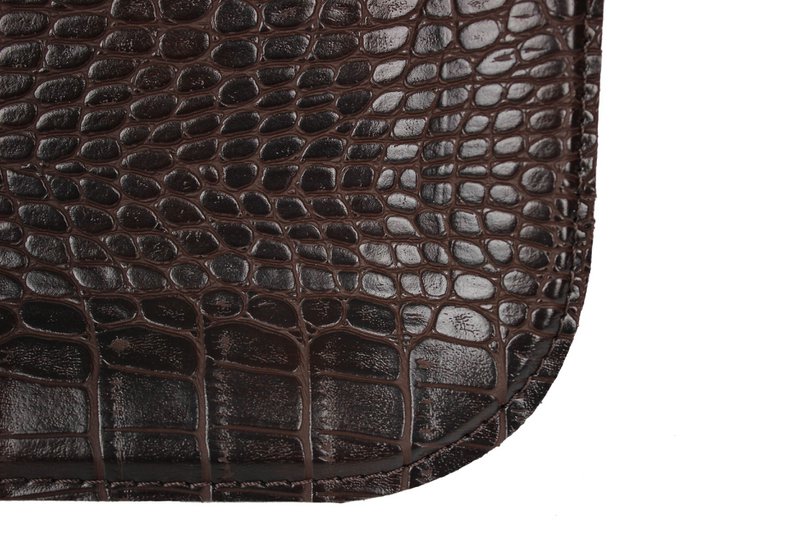 Dienblad plat groot krokodil donkerbruin