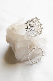 Nyssa wide tree ring silver