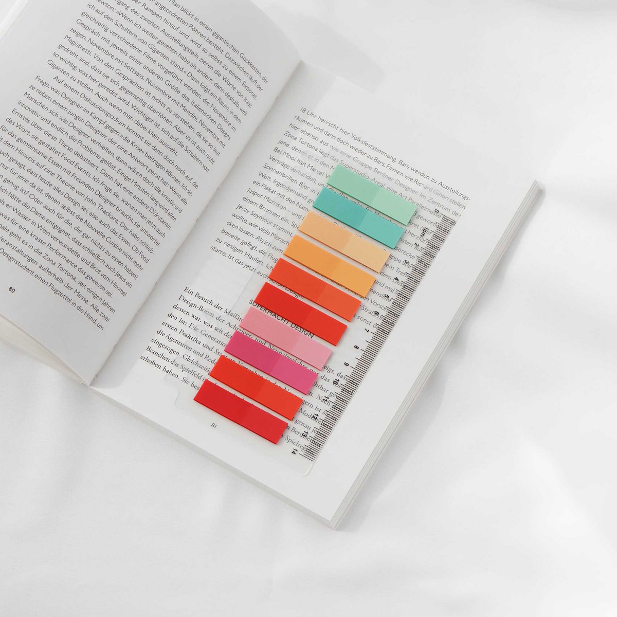 Blossom | Ordinate detention notes tabs | Legal reading tabs for books sticky | Prison strips index with ruler for side markers