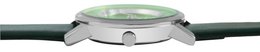 Adrina women's watch with imitation leather strap, Ø 32 mm, dark green/silver