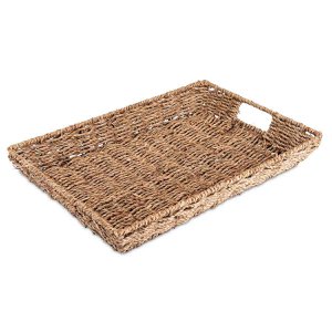 Decorative platter, naturally braided out of sea grass