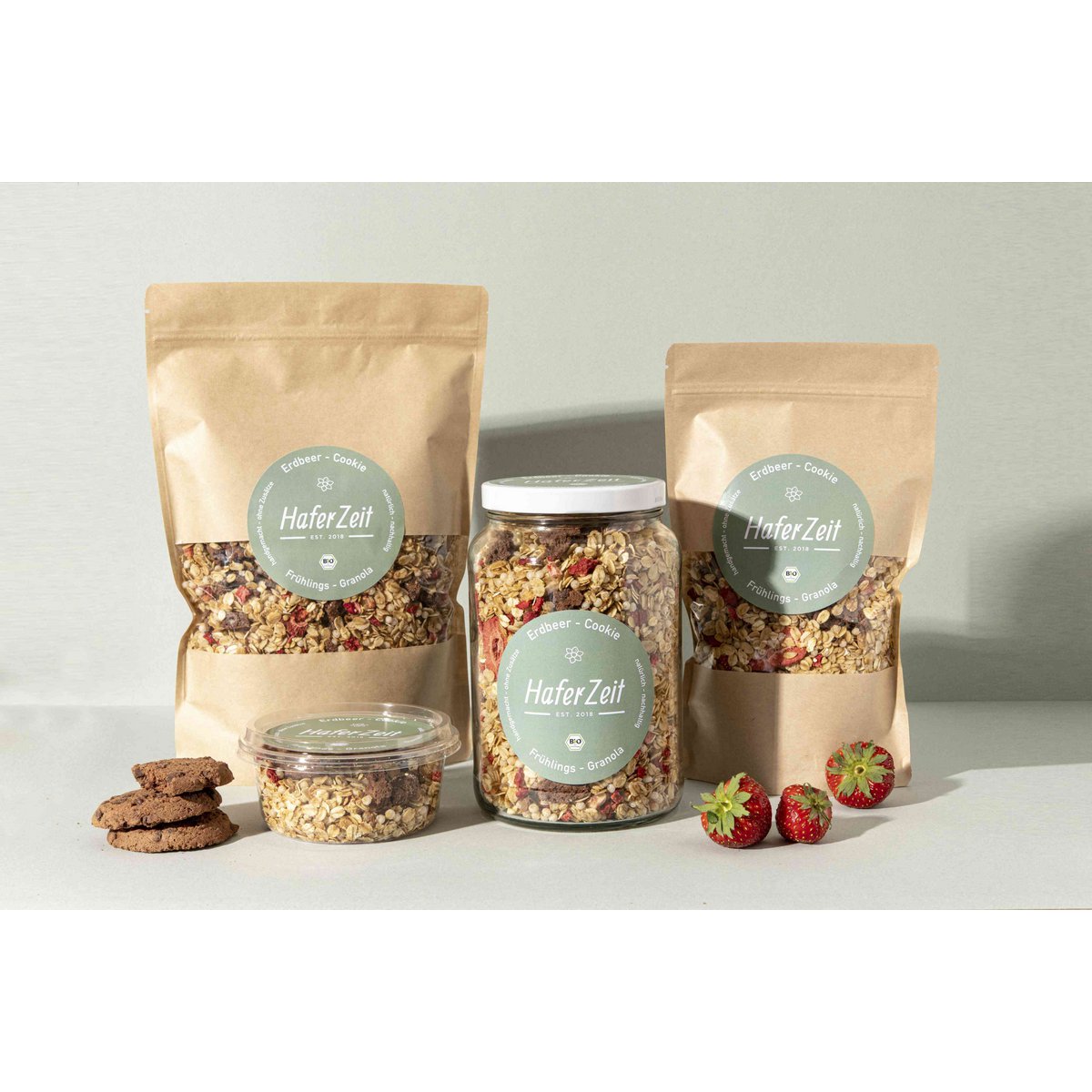 Bio-Granola Erdbeer-Cookie