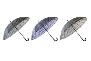 POLYESTER UMBRELLA 116X116X92 16 RODS 3 ASSORTMENTS. PW200004