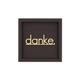 THANK YOU frame card wood lettering magnet