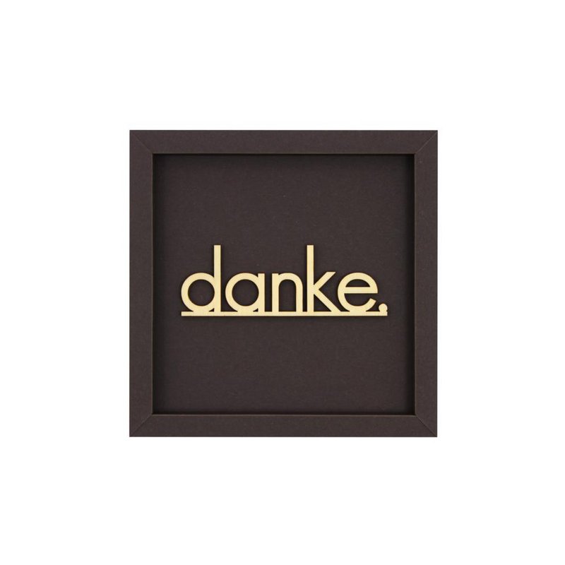 THANK YOU frame card wood lettering magnet