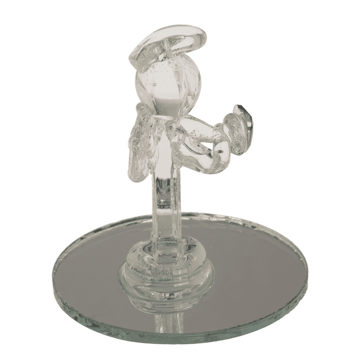 Glass Angel with Heart, 5 cm,