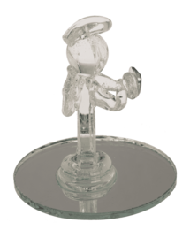 Glass Angel with Heart, 5 cm,