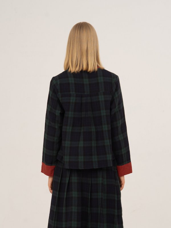 Evermore geruit blauw en rood shirt