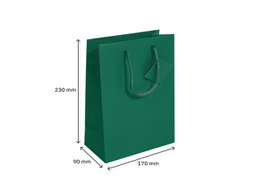Cadeautas Sigel Medium, opaal groen, matte lak, cadeaukaartje, papier, 157 g,