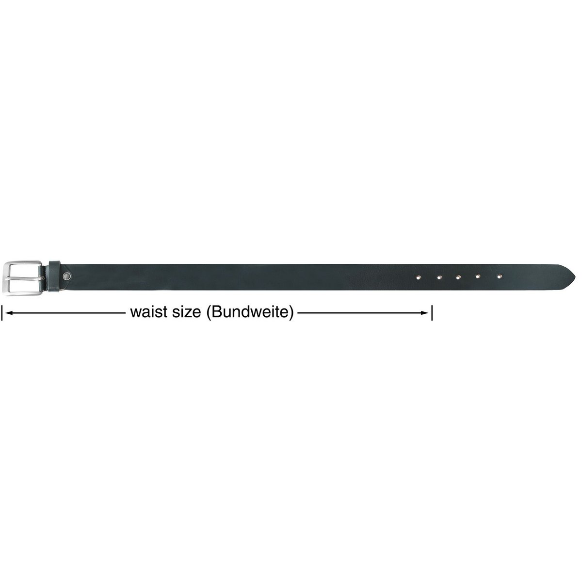 Leonardo Verrelli Echtleder Gürtel kürzbar in schwarz, 130 cm