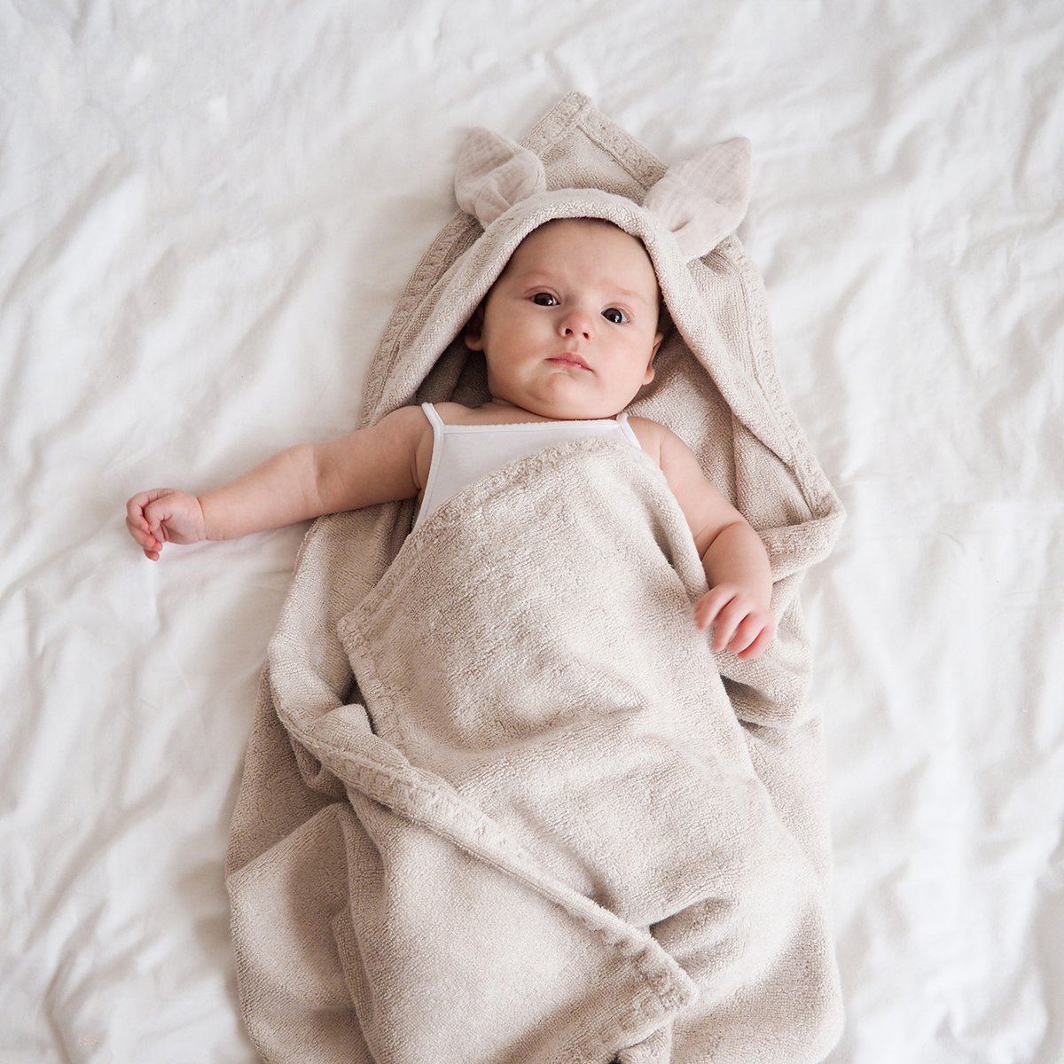 Bamboe handdoek Bunny - beige