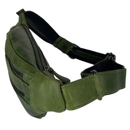 Taljetaske Læder - Fanny Pack Læder - Pouch Taske i 6 farver læder - Læder Belly Bag - Unisex model