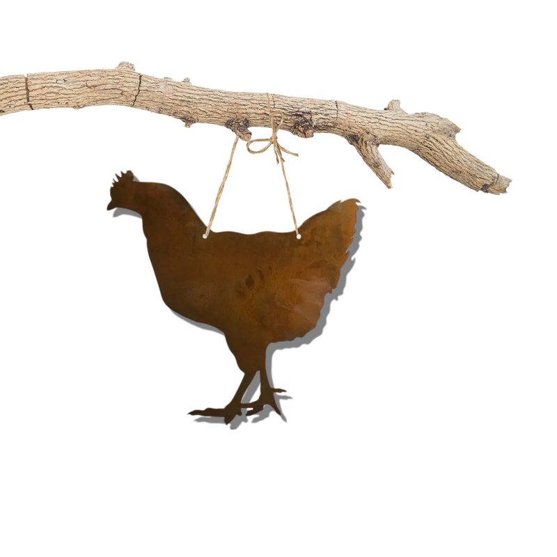 Hen and Rooster | Set of 2 hanging window decorations | Patina garden decoration country house