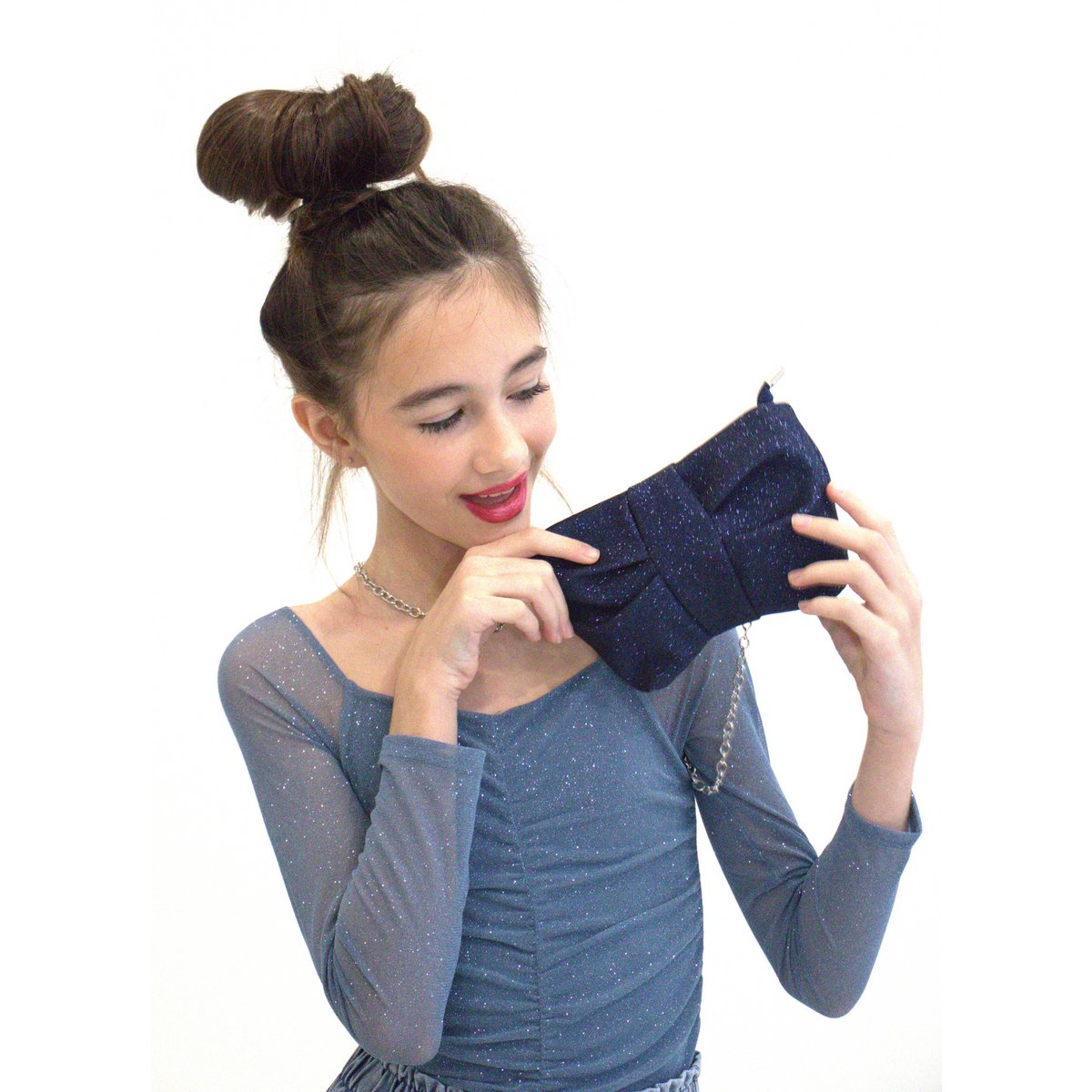 Bolso bandolera Moon - Glitter Lentejuelas Marino
