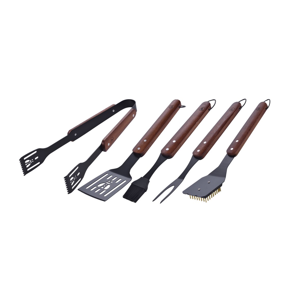 LAGUIOLE SEt de barbecue  RUBBER WOOD BLACK PARTS 5 PCS