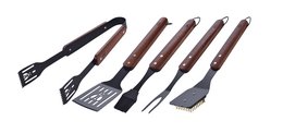 LAGUIOLE SEt de barbecue  RUBBER WOOD BLACK PARTS 5 PCS