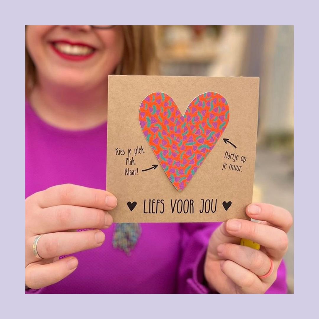 Muursticker hart *Liefs voor jou* (Joy)