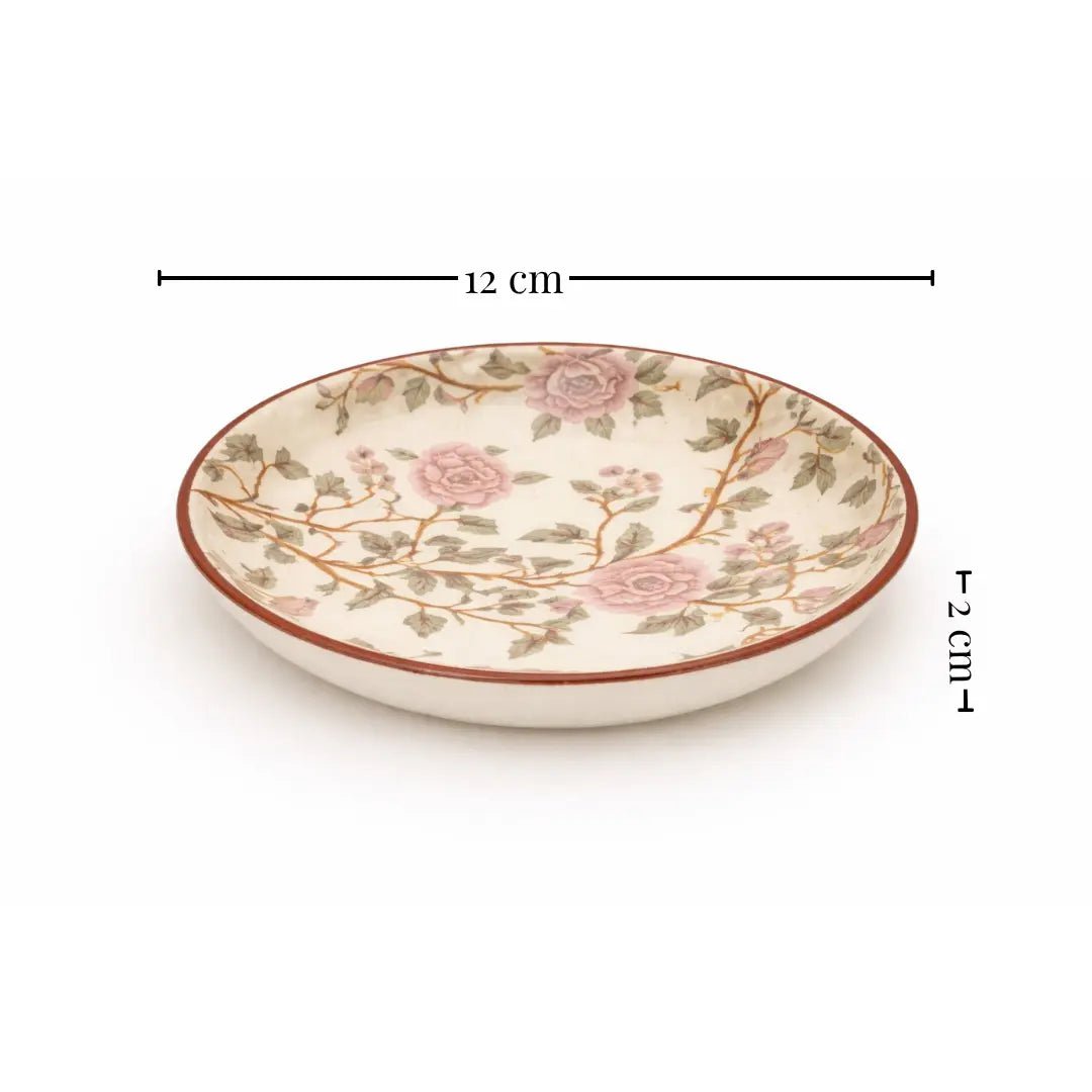 Dinner Plate | Handcrafted Serving Floral Peony | Stoneware