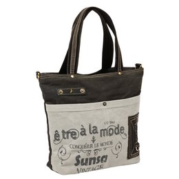 Damska płócienna torba na ramię Sunsa, duża. Vintage retro shopper w marynistycznym stylu. Wegańska torba damska A4 odpowiednia torba na ramię torba materiałowa na codzienną pracę jako prezent dla kobiet w czasie wolnym