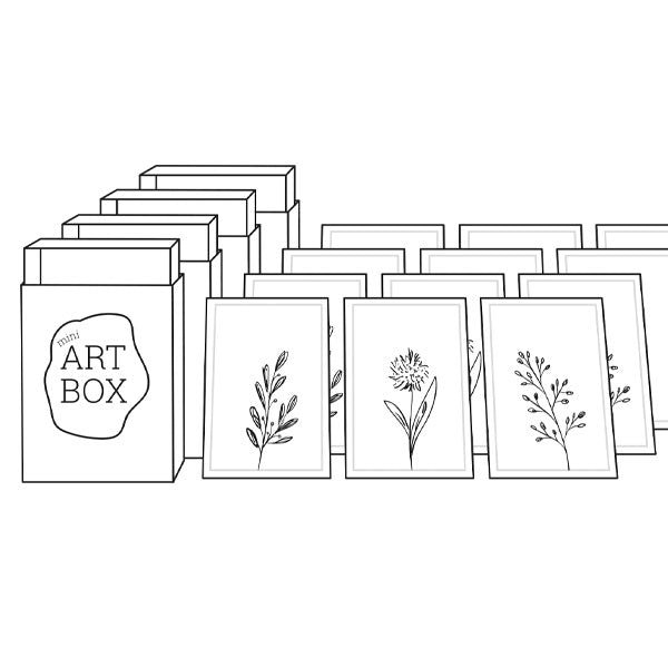 DIY Mini Art – Flowers (4 pcs)