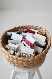 Kein Plastik. Elastische Leinen-Haargummis – Leinen-Haargummi