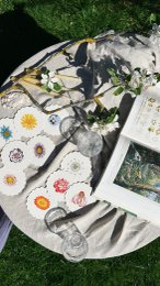 Coaster/Coaster 10 motifs flowers - 12 sets