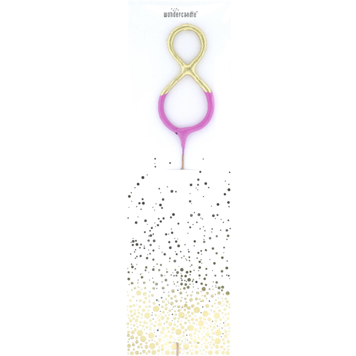 8 Bicolor 2-farbig gold pink Wondercandle® classic