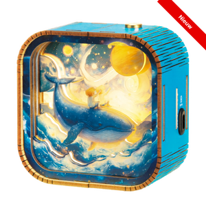 Construction kit Night Light Whale - wood