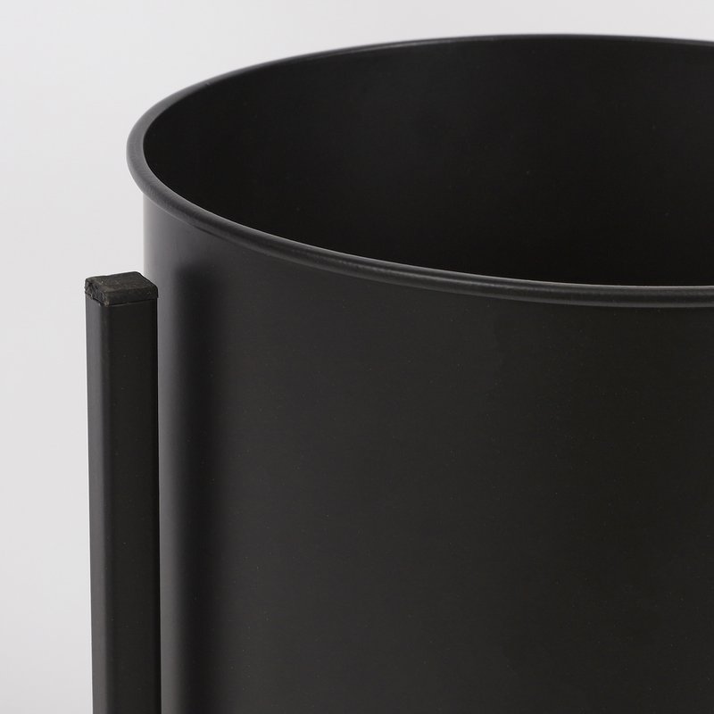Jessy urtepotte på stativ - Sæt med 3 - H35 x Ø27 cm - Metal - Sort