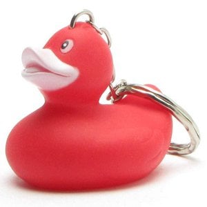 Sleutelhanger badeend Friederike rood - badeend