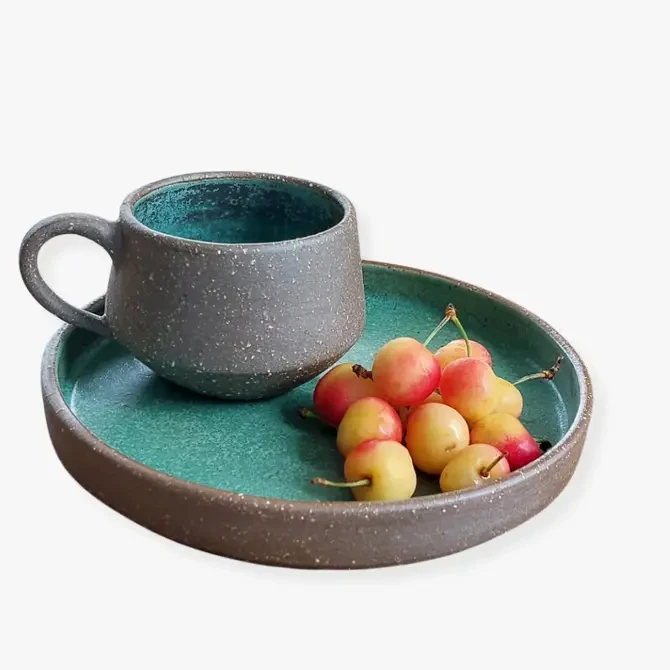 TAZA CERÁMICA AMERICANA - HECHA A MANO - 100% ARTESANAL