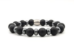 armband Umi hematiet matte onyx (10mm)