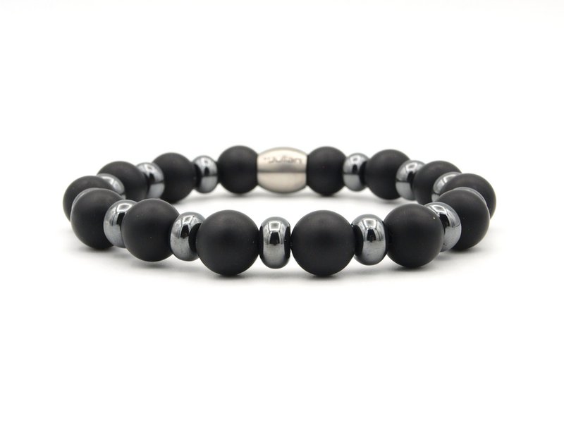 armband Umi hematiet matte onyx (10mm)