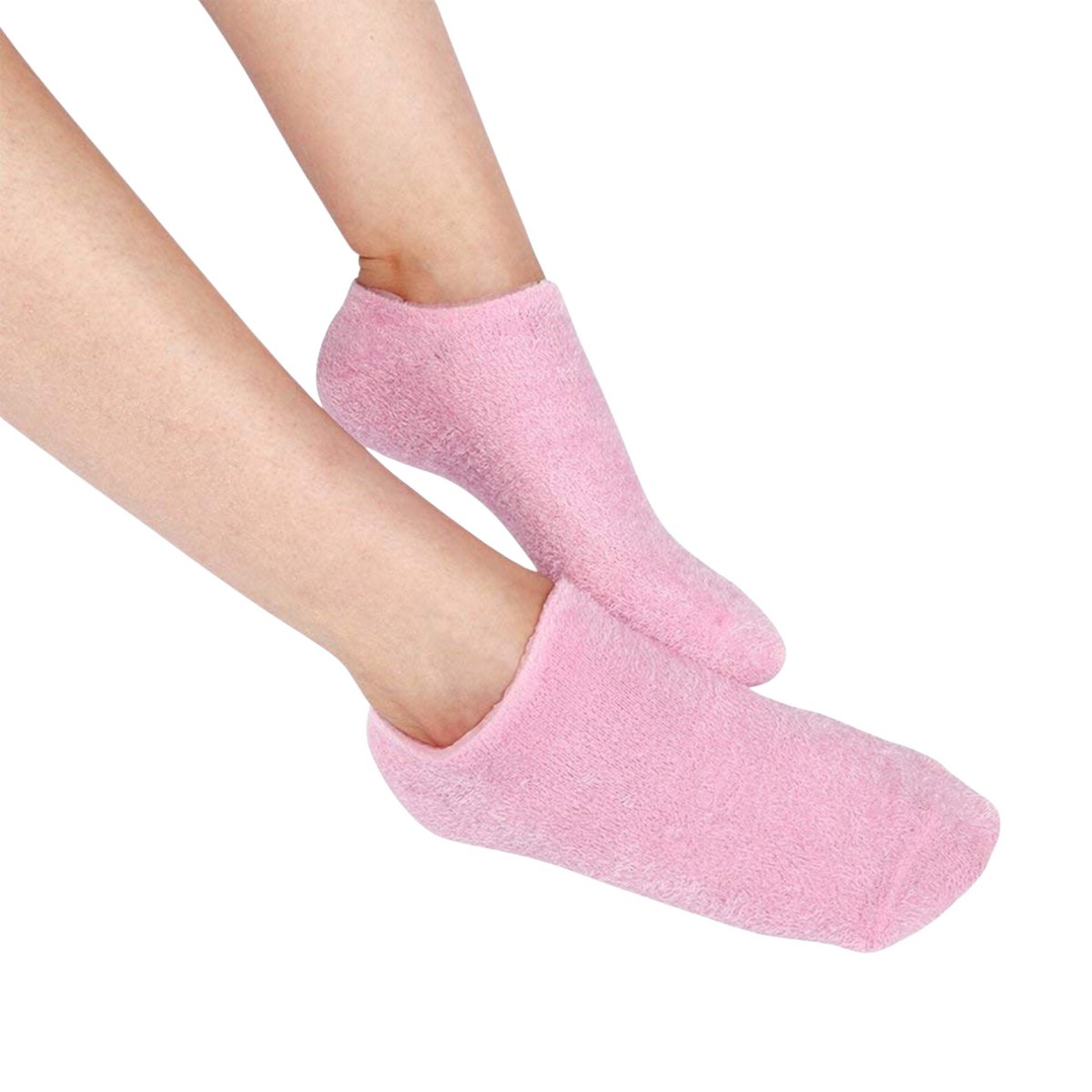 Moisturizing Rose SPA Socks - Gel with Jojoba and Olive Oils, Vitamin E and Lavender - Against Dry and Cracked Feet, Restores Softness and Suppleness to Feet