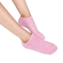 Moisturizing Rose SPA Socks - Gel with Jojoba and Olive Oils, Vitamin E and Lavender - Against Dry and Cracked Feet, Restores Softness and Suppleness to Feet