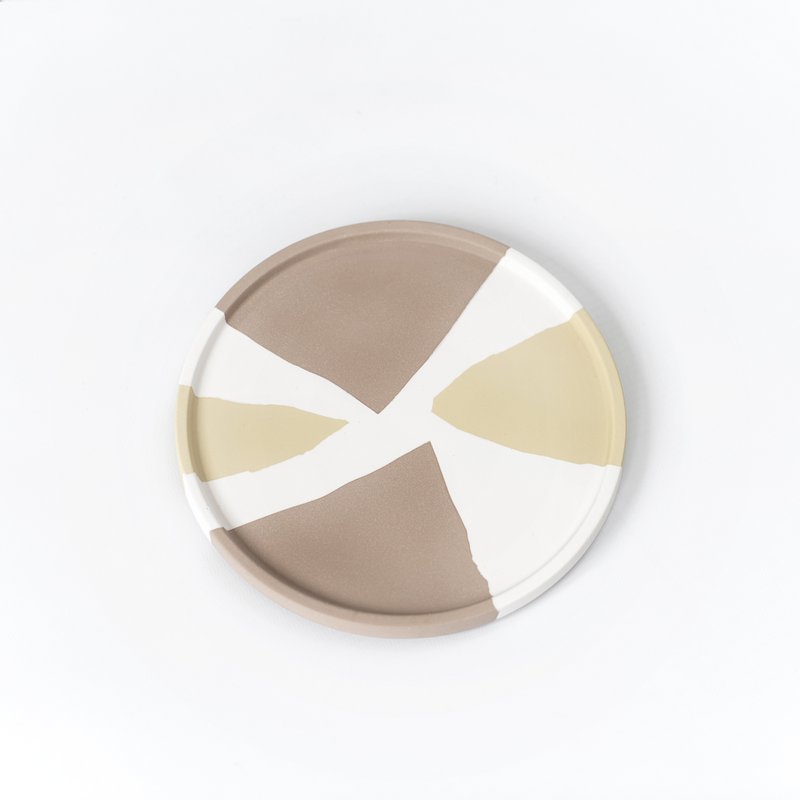 Jesmonite Tricolor Chips Round Trinket Tray